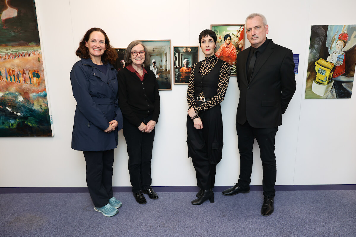 Judges Dominique Crowley, BethAnn Roch and James Hanley with winner Erin Quinn